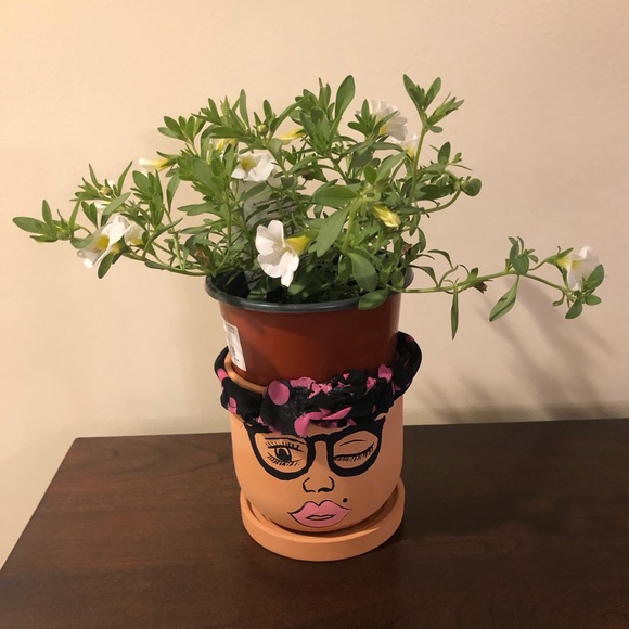 Hand Crafted Other - HAND CRAFTED, Hand-painted Terracotta Pot